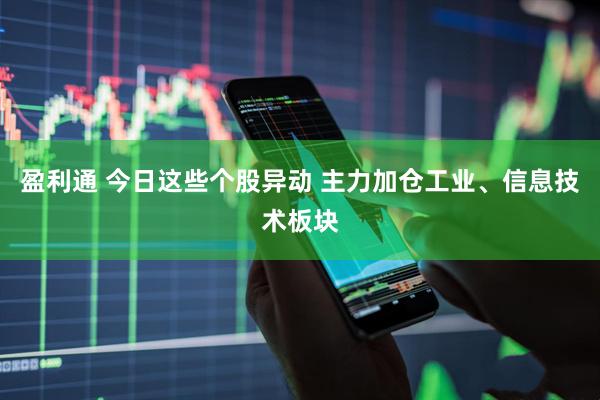 盈利通 今日这些个股异动 主力加仓工业、信息技术板块
